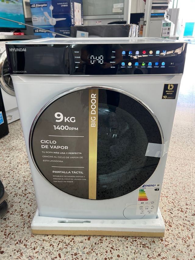 Lavadora Hyundai 9kg 1400RPM Ciclo Vapor