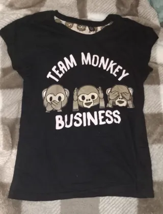 Camiseta negra Team Monkey Business
