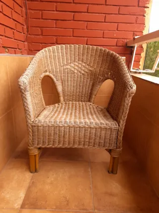 Sillón de mimbre