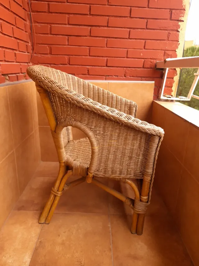 Sillón de mimbre