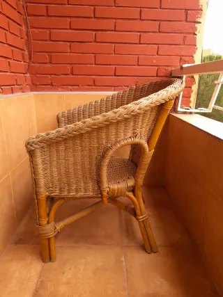 Sillón de mimbre