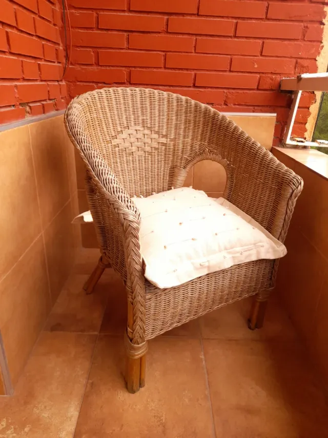 Sillón de mimbre