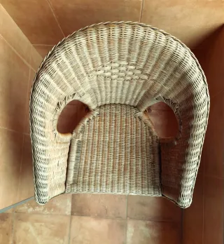 Sillón de mimbre