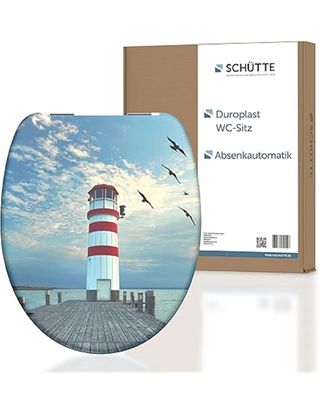 Schütte Asiento de inodoro con diseño de torre de