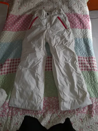 Pantalón de esquí blanco niña talla 10 años