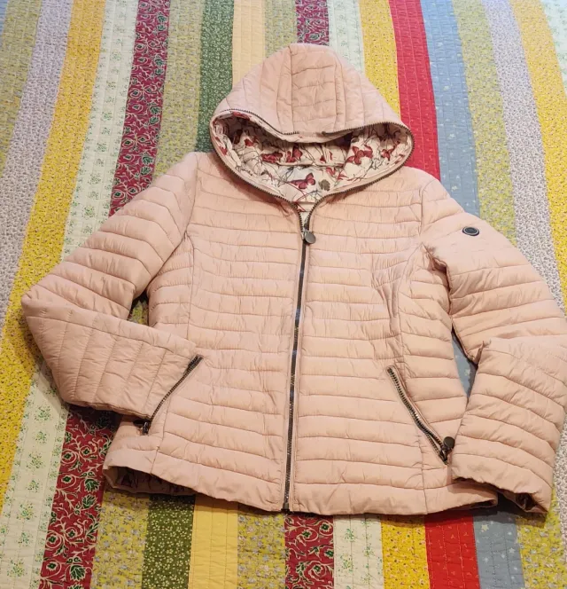 Chaqueta acolchada mujer rosa