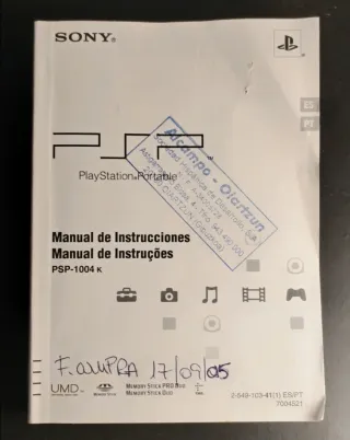 Manual PSP 1004 K Sony Instrucciones