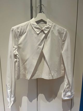Camisa Zara Popelín Blanca Talla S
