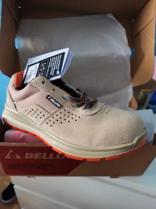 Zapato Seguridad Bellota Beige/Naranja Talla 41