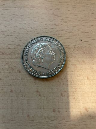 Moneta 2,5 Gulden Argento Olanda 1959