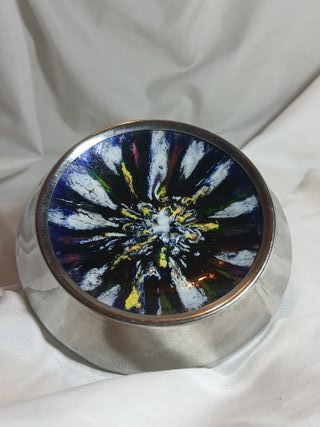 Cenicero esmaltado estrella/flor