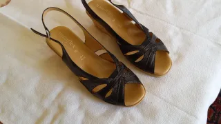 Sandali con zeppa n. 40 , nuovi, Naturflex