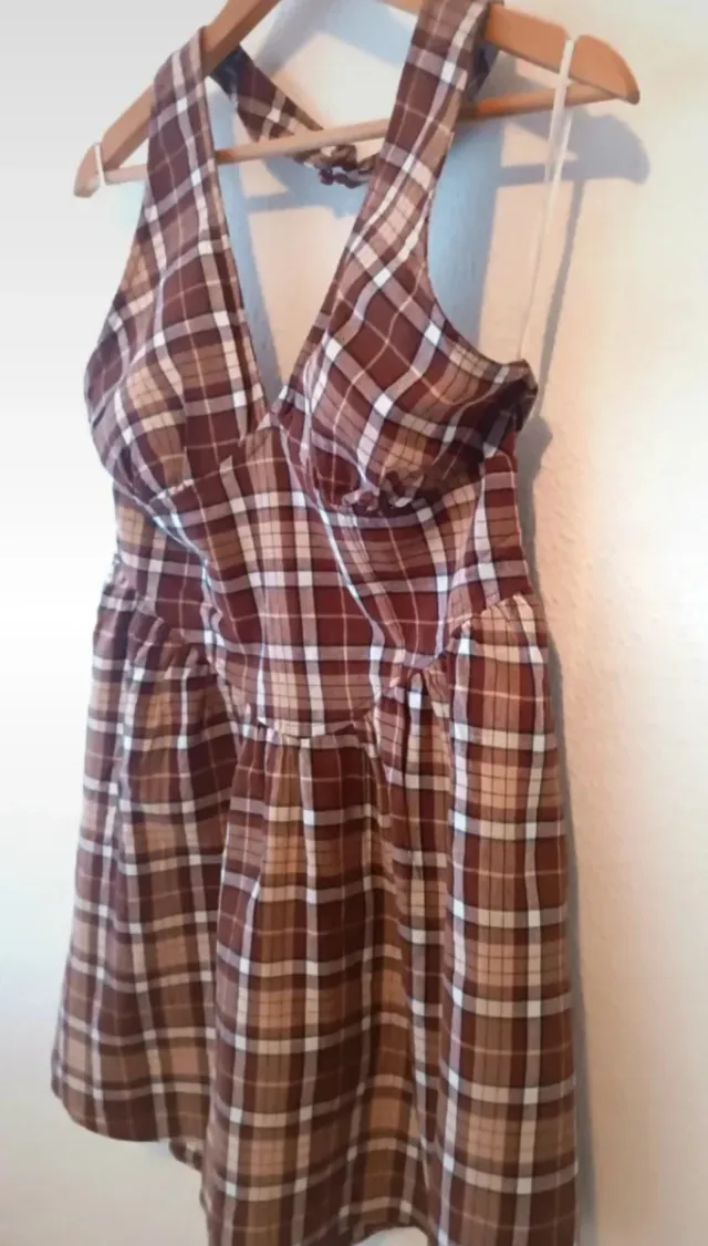 Vestido cuadros Shein