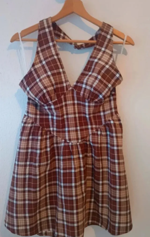 Vestido cuadros Shein