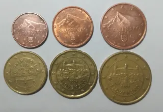 Lotto 6 monete euro cent Slovacchia