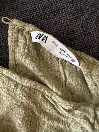 Vestido de playa Zara verde S