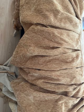 Ropa de camilla marrón jaspeado tirando a mostaza