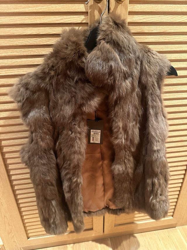 Chaleco pelo Cortefiel marrón nuevo