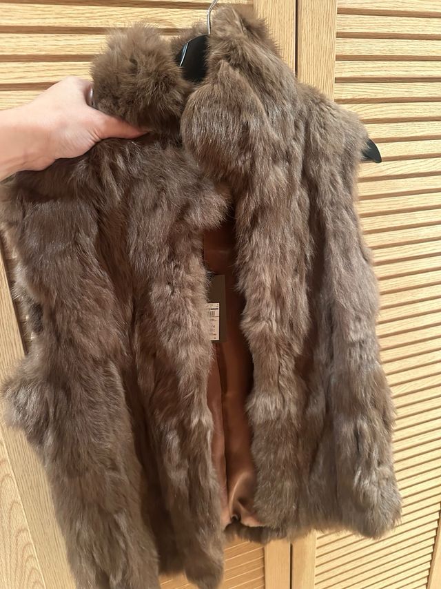 Chaleco pelo Cortefiel marrón nuevo