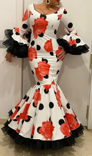Vestido Flamenco Flores y Lunares