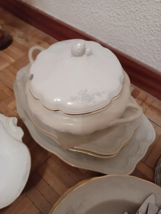 Vajilla Bidasoa Porcelana y Oro