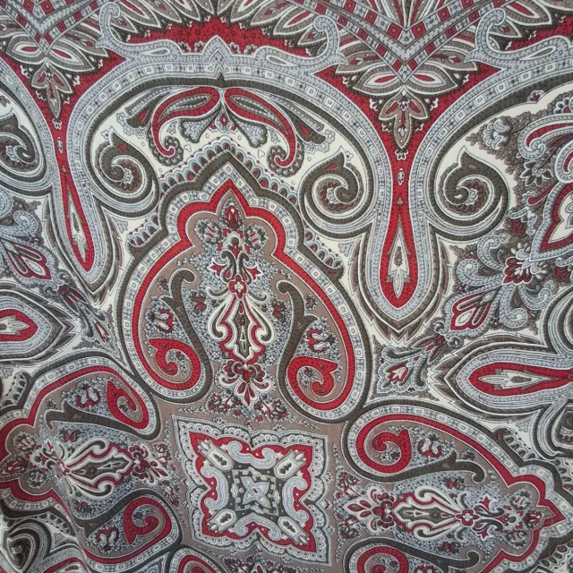 Foulard Paisley Beige e Rosso 116x116