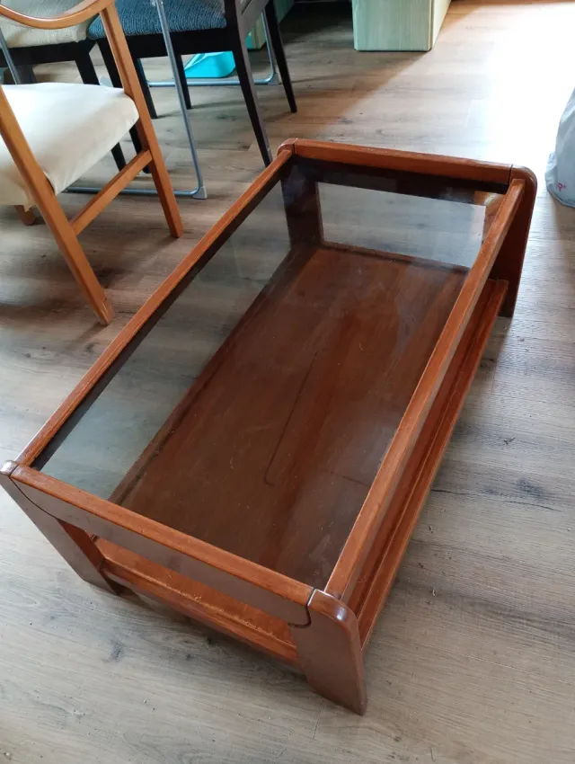 Mesa de centro madera y cristal