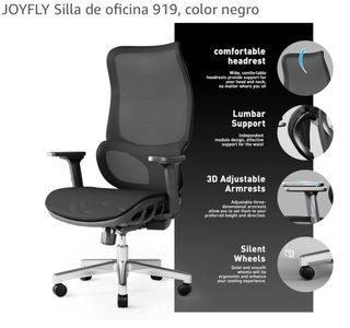 Silla Oficina Ergonómica Joyfly A-919 / S006 Negra