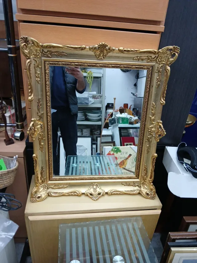 Espejo dorado barroco 53×66cm