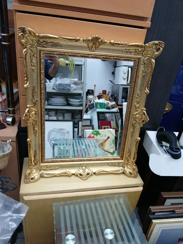 Espejo dorado barroco 53×66cm