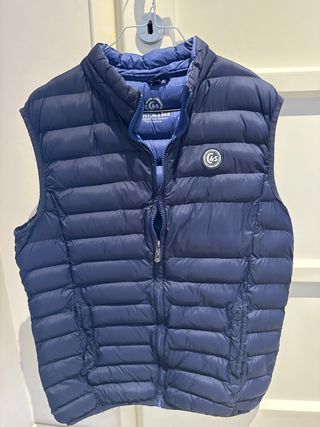 Gilet Cotton & Silk blu uomo