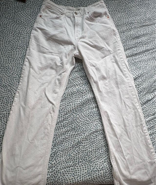Pantalón blanco wide leg