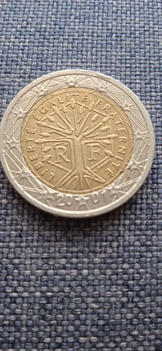 Moneda 2 Euros Francia 2001