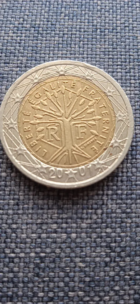 Moneda 2 Euros Francia 2001