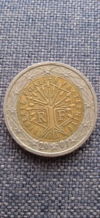 Moneda 2 Euros Francia 2001