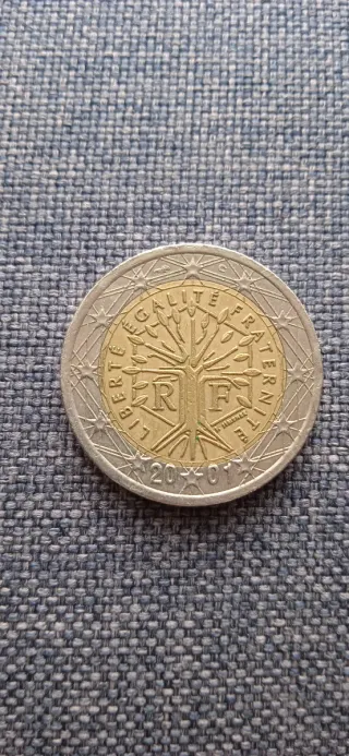Moneda 2 Euros Francia 2001