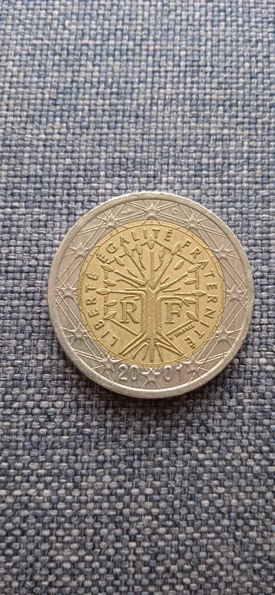 Moneda 2 Euros Francia 2001
