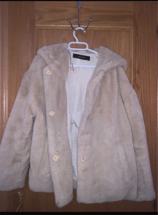 Abrigo de pelo beige