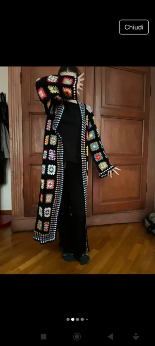 Cardigan, cappotto Granny uncinetto