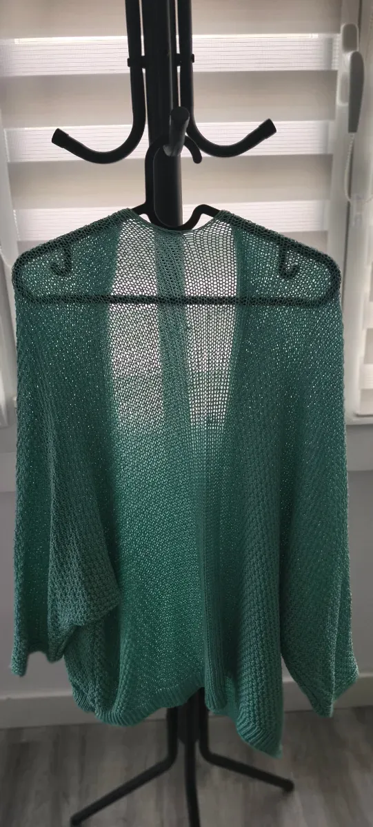 Chaqueta punto verde/teal talla única