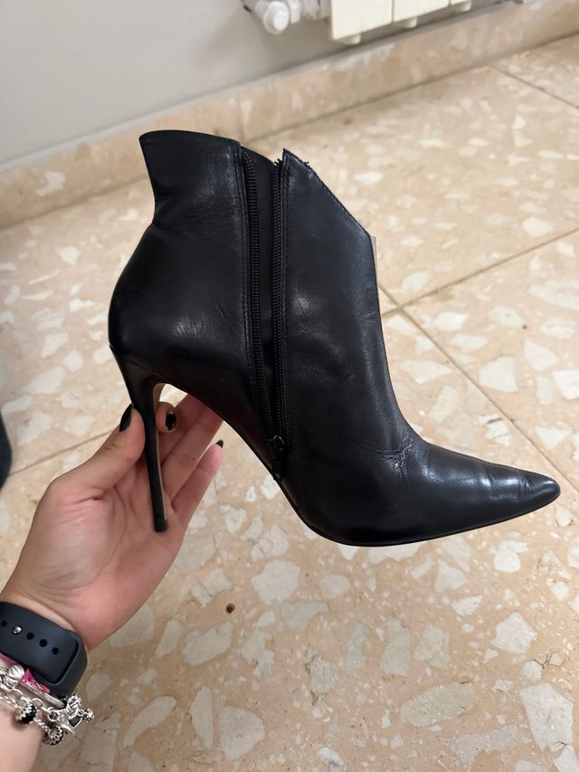 Botines Aldo Negros Tacón Alto