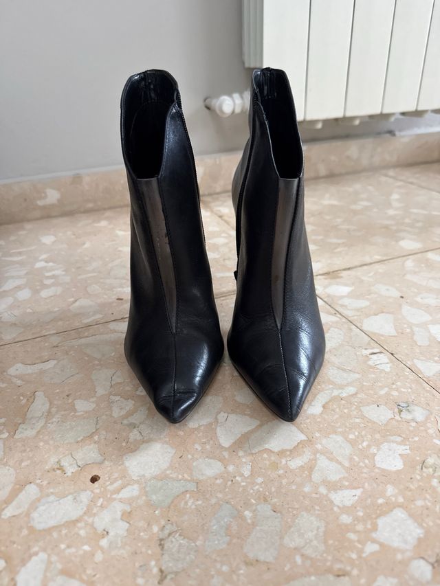 Botines Aldo Negros Tacón Alto