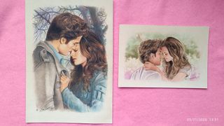SET 2 fanarts Crepúsculo Twilight (Edward y Bella)