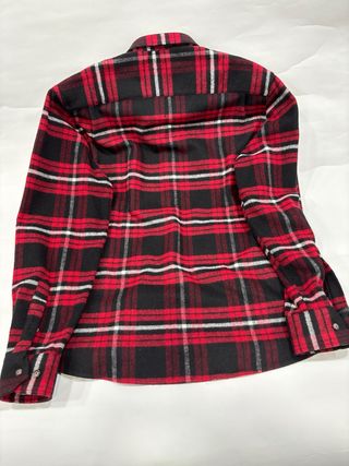 Camisa de franela KENTS cuadros roja y negra