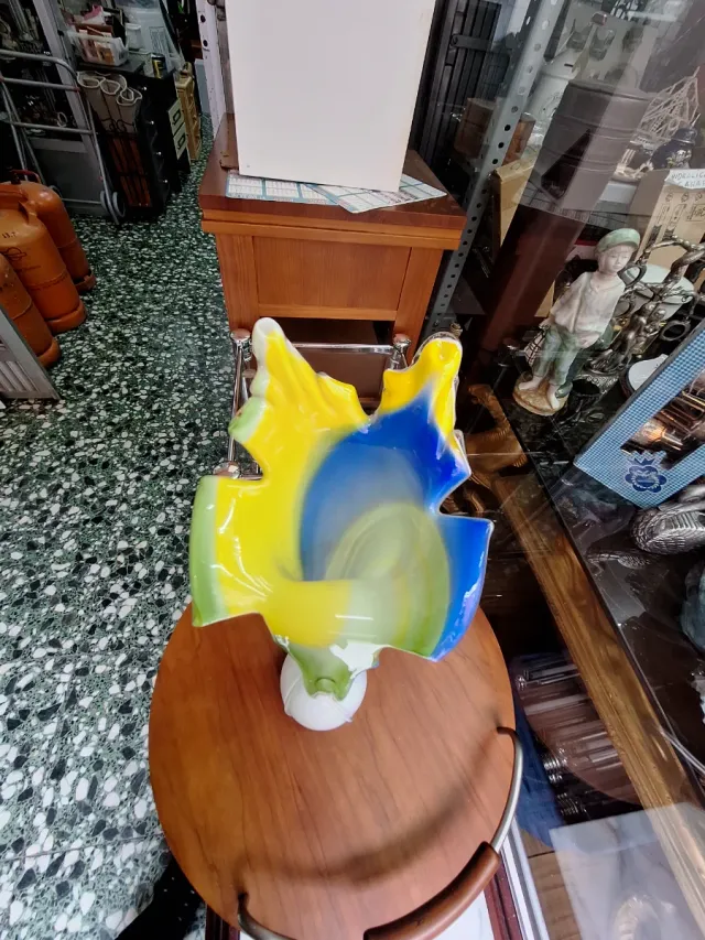Vaso in vetro multicolore di Murano