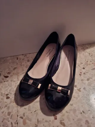 Zapatos Paco Mena Negros Talla 38 poco tacon