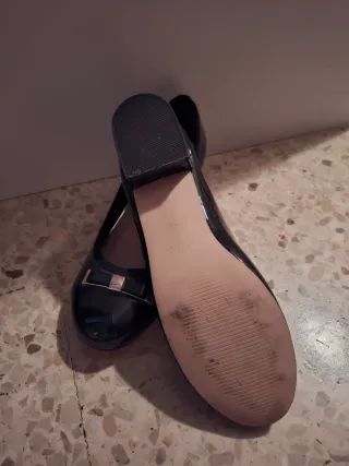 Zapatos Paco Mena Negros Talla 38 poco tacon