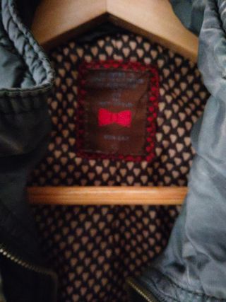 Cazadora mujer cuero marrón y negro