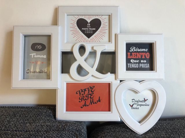 Marco de fotos blanco para 5 fotos