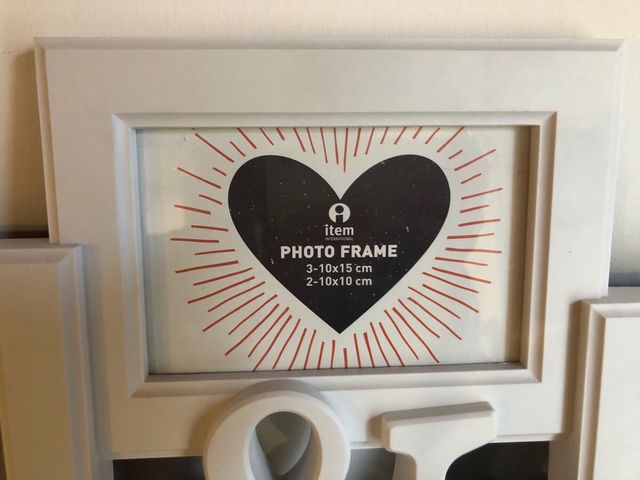 Marco de fotos blanco para 5 fotos